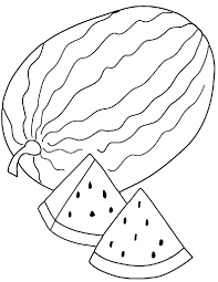 Watermelon coloring page 4