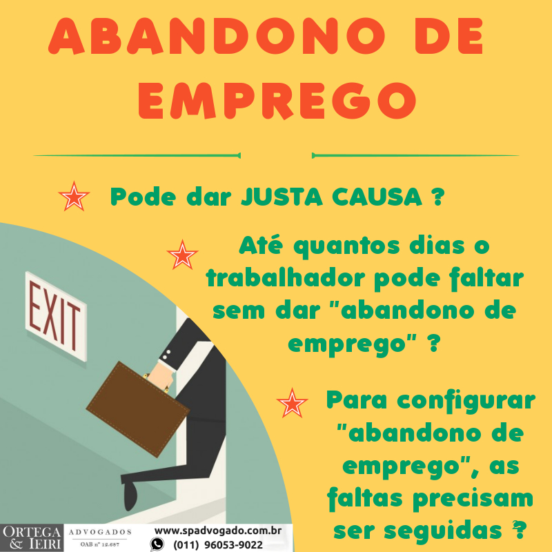 ABANDONO DE EMPREGO APÓS QUANTOS DIAS DE FALTA O EMPREGADO PODE SER