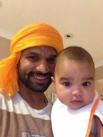 Indian Cricketer Shikhar Dhawan with Son Zoravar Dhawan | Indian Cricketer Shikhar Dhawan Family Photos | Real-Life Photos