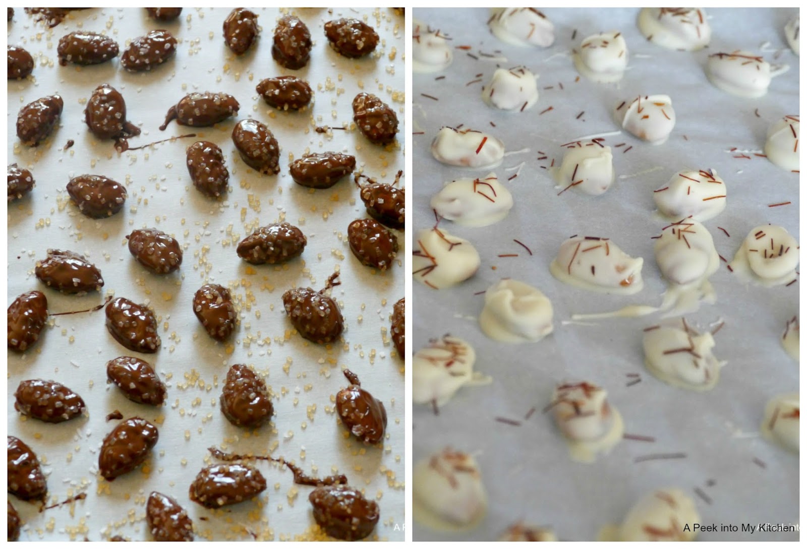 A Peek into My Kitchen Chocolate Covered Almonds Day 114