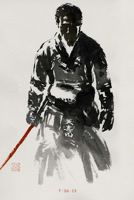 The Wolverine Sumi-e Character Movie Posters - Hiroyuki Sanada as Shingen