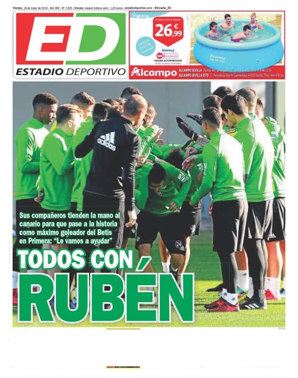 Betis, Estadio Deportivo: "Todos con Rubén"