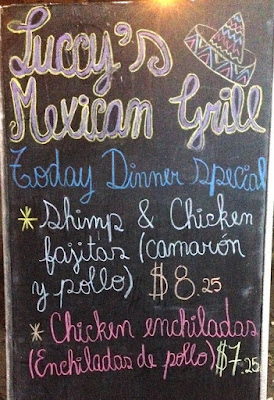 menu at Luccy's Mexican Grill in Salinas