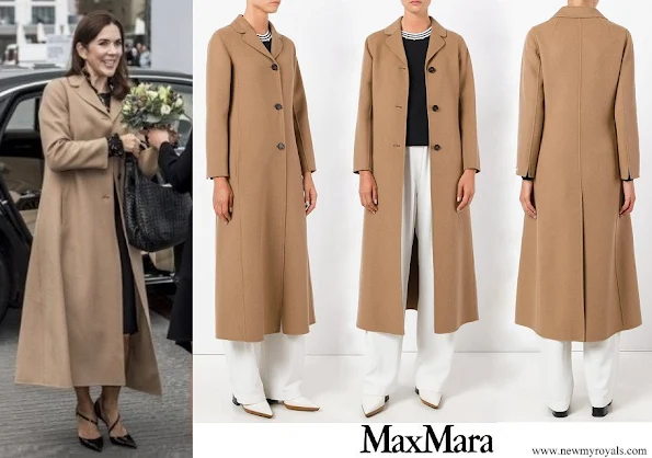 Crown Princess Mary wore Max Mara Flared Long Coat
