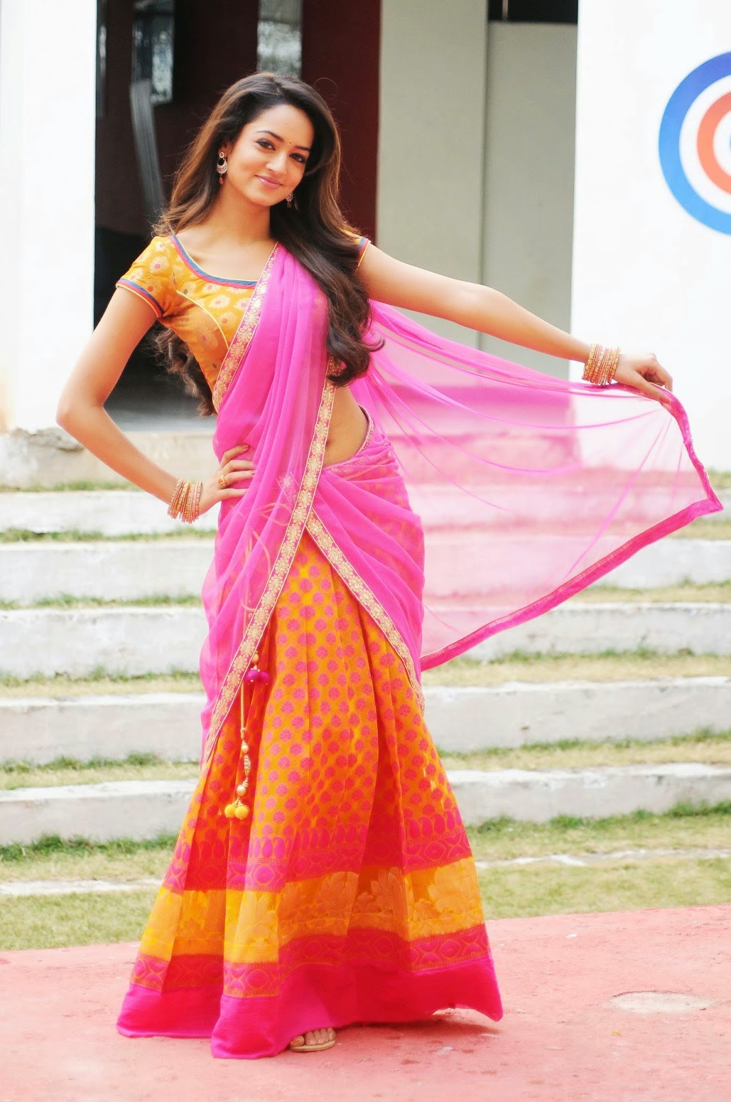 Bollywood Actress Saree Collections Actress Shanvi Pretty In Fancy