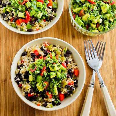 Slow Cooker Vegetarian Brown Rice Mexican Bowl 