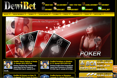 Dewibet.Com Agen Judi Terbesar Bandar Taruhan Bola Casino Poker Domino Tangkas Togel Online Terpercaya Indonesia