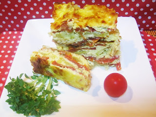 Dovlecei cu rosii gratinati cu cas de oaie