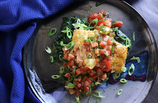 Wild Caught Coho Salmon with Fresh Salsa and Buffalo Glaze