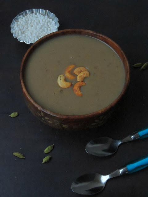 Sago, Dal Payasam with Palm Jaggery, Javarisi Pasiparuppu Payasam Sago, Dal Payasam with Palm Jaggery, Javarisi Pasiparuppu Payasam