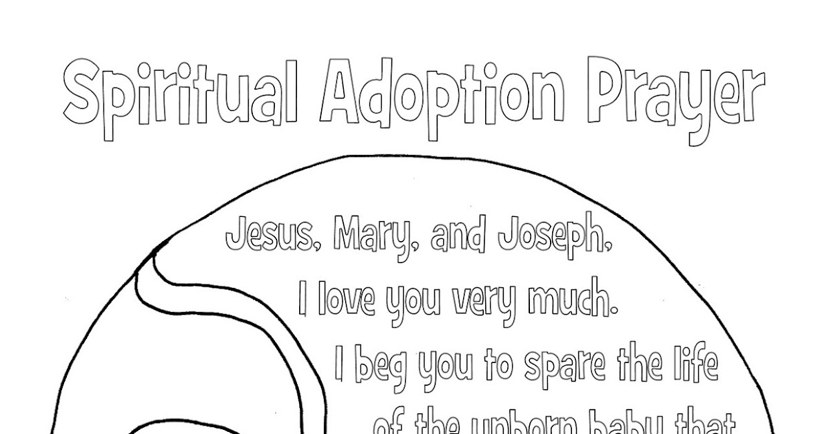 Look to Him and be Radiant: Spiritual Adoption Prayer Coloring Page & Pro Life Video Playlist