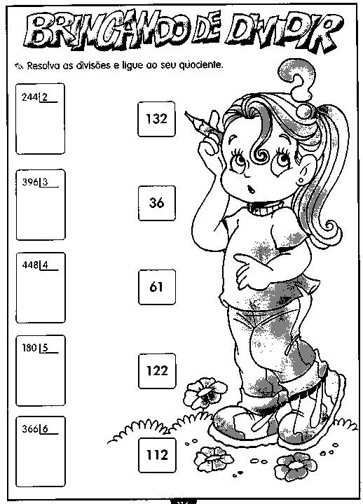 exercicios de divisão matematica