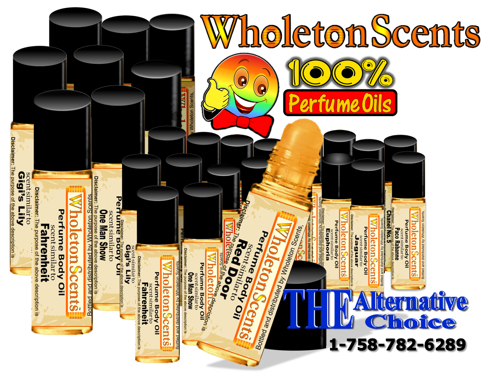 Wholeton Scents Perfume Oils Fragrance List