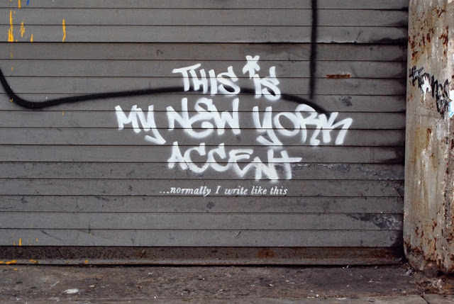 Banksy "This Is My New York Accent" New Street Art Piece For "Better Out Than In" Project In New York City. 1