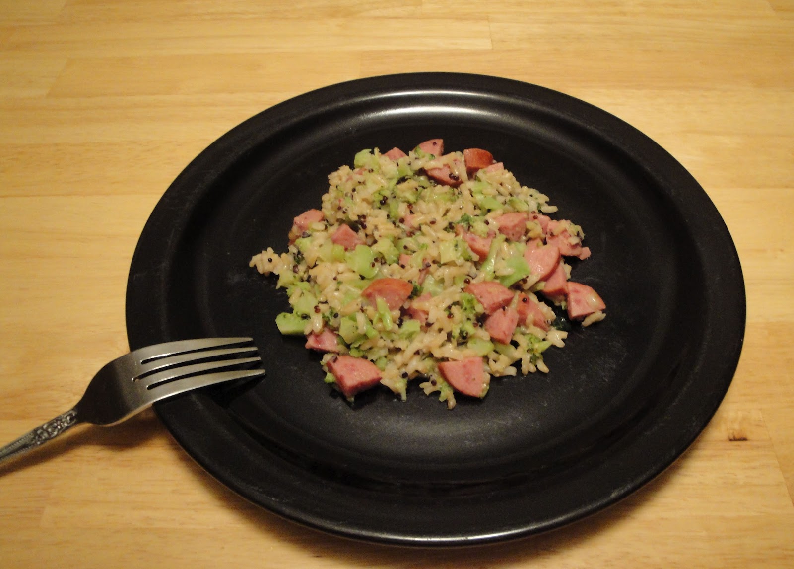 Christine's Pantry Broccoli Rice Turkey Sausage Skillet