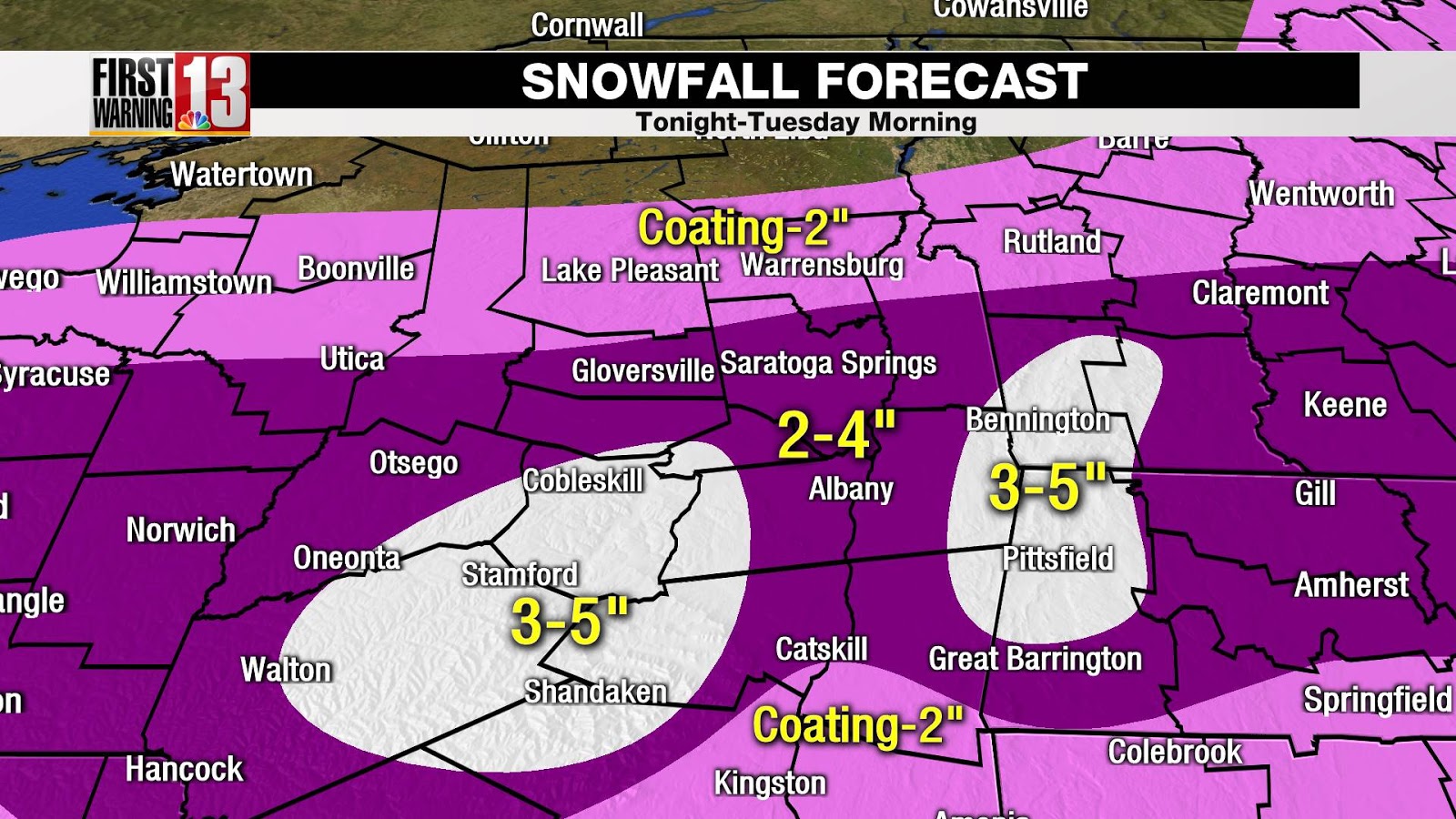 Greylock Snow Day Sneaky Snow System for Tuesday