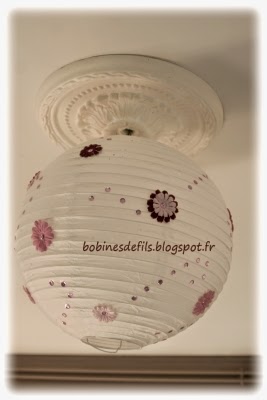 Lustre boule / bobinesdefils.blogspot.fr