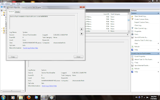 service pack installer error event viewer windows 7