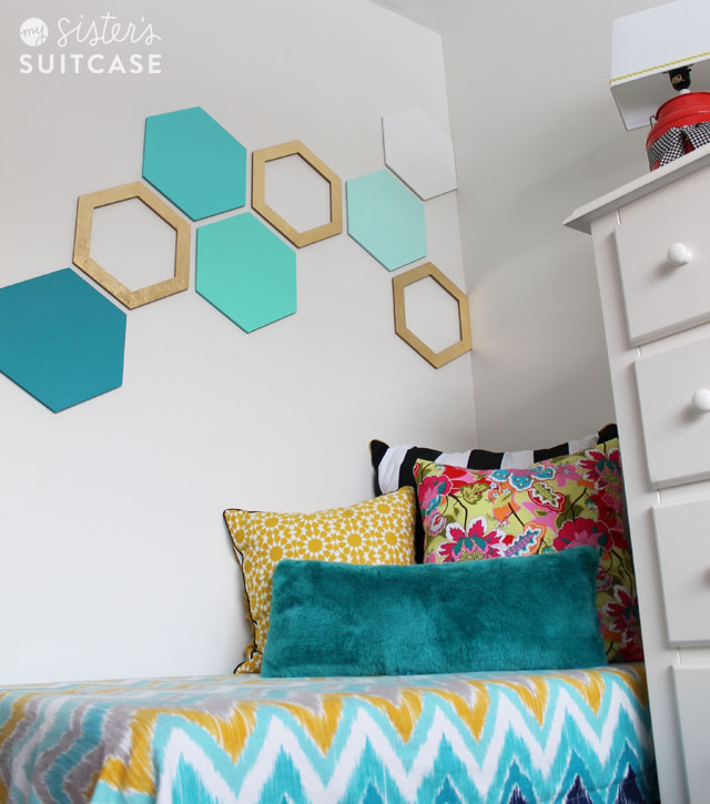 Easy Hexagon Wall Treatment My Sister S Suitcase Packed With Easy Hexagon Wall Treatment My Sister S Suitcase Packed With Creativity