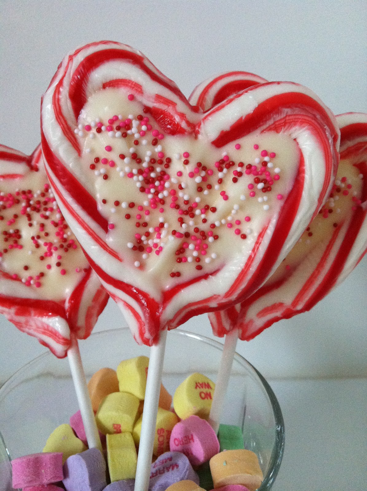 The Weekly Sweet Experiment Candy Cane Heart Lollipops