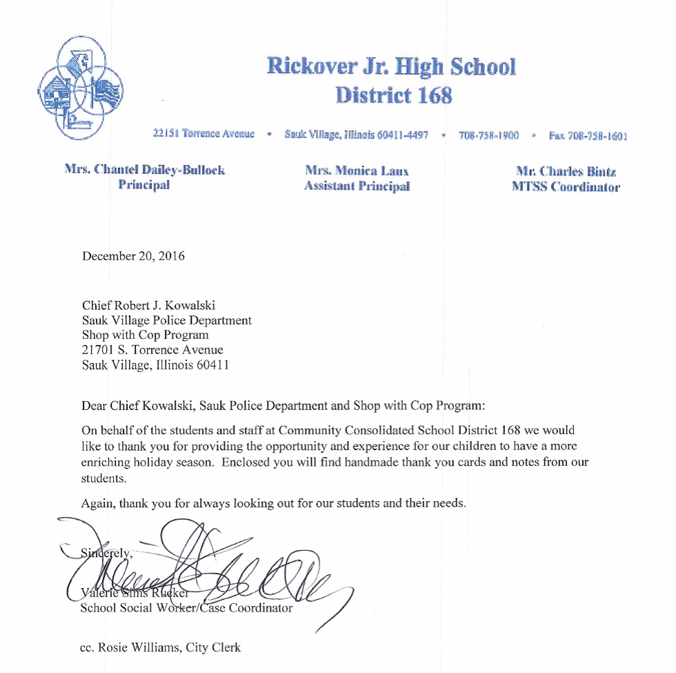 From the Mayor's Desk Sauk Village Police Department Meeting Report