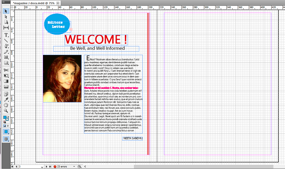 Editors Section Publication Design