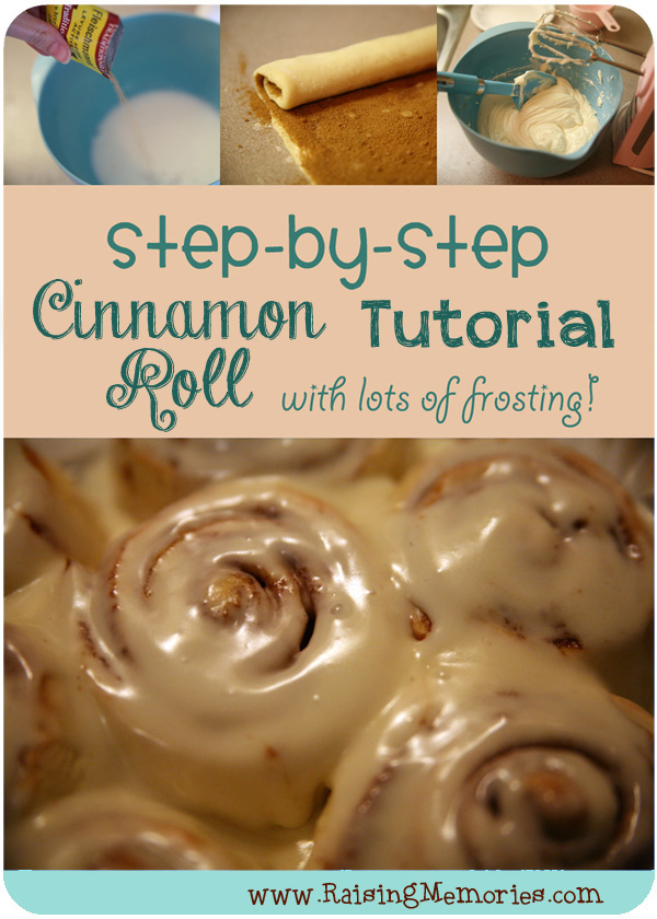 How to Make a Cinnamon Roll with lots of Frosting by www.RaisingMemories.com