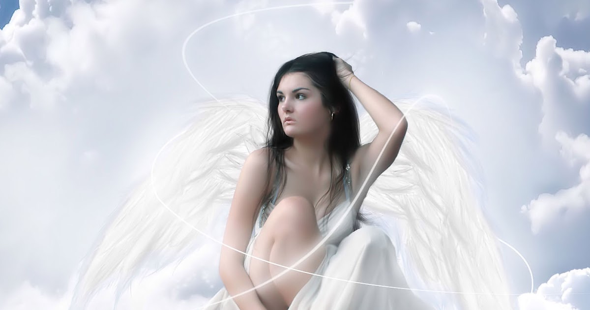 7 качеств ангелов. Картинка самопознание для фотошопа девушка.