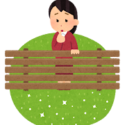 隣の芝生は青いのイラスト(女性)