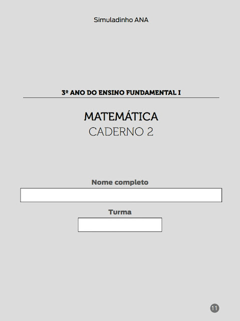 SIMULADO MATEMÁTICA - ANA SIMULADO MATEMÁTICA - ANA