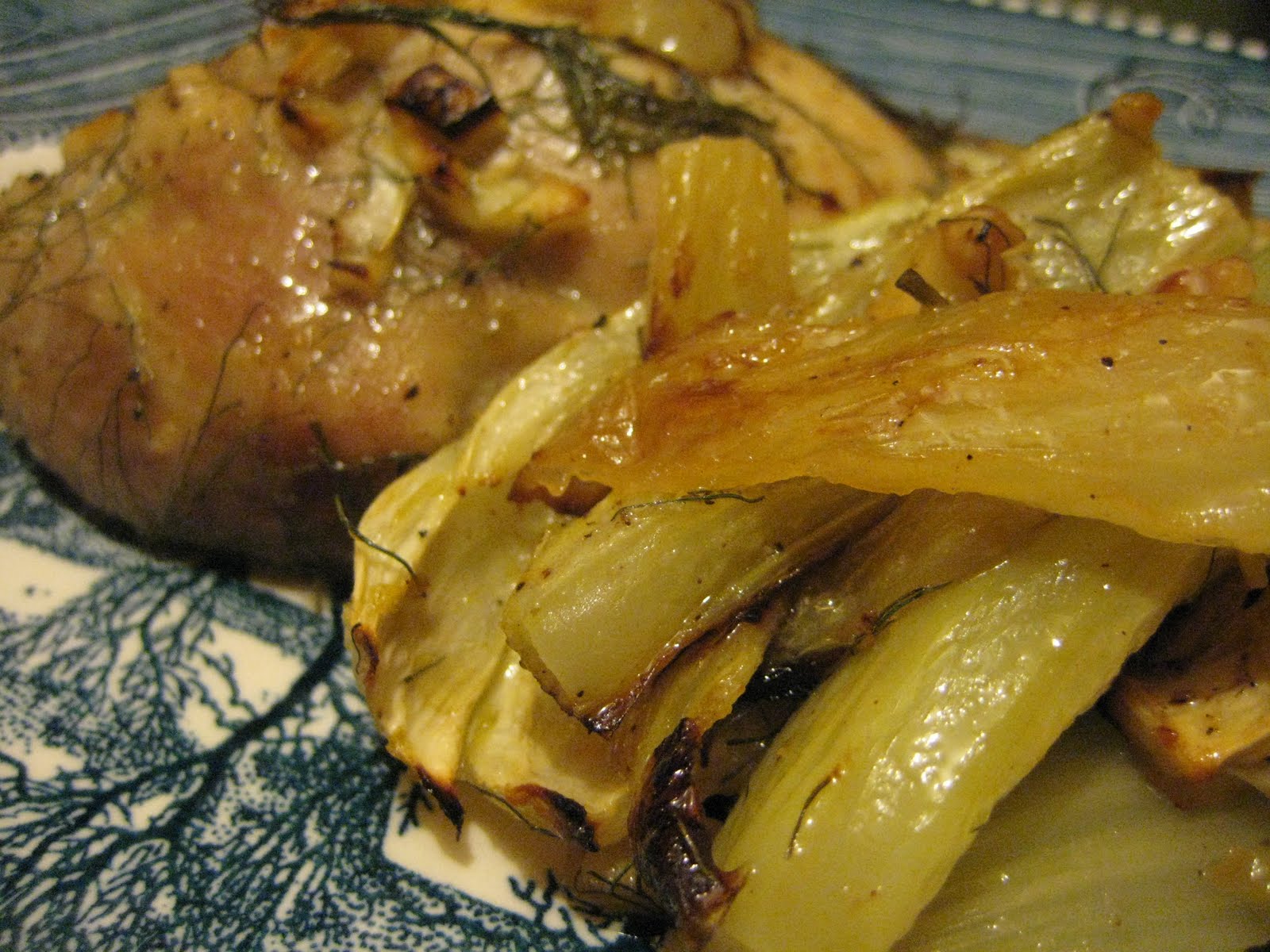 Bookcook ROASTED CHICKEN THIGHS WITH FENNEL AND LEMON