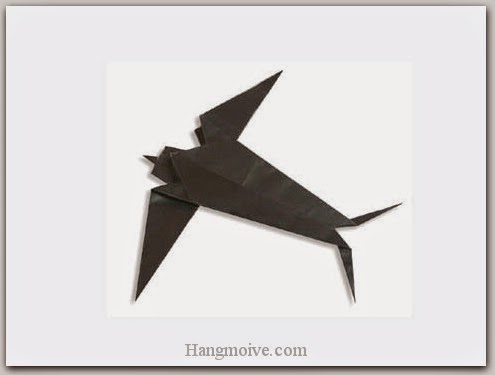 Cách gấp, xếp con chim én bằng giấy origami - Video hướng dẫn xếp hình Động vật - How to fold a swallow