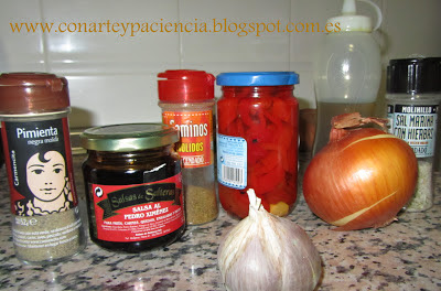 Pimientos asados en salsa al Pedro Ximénez