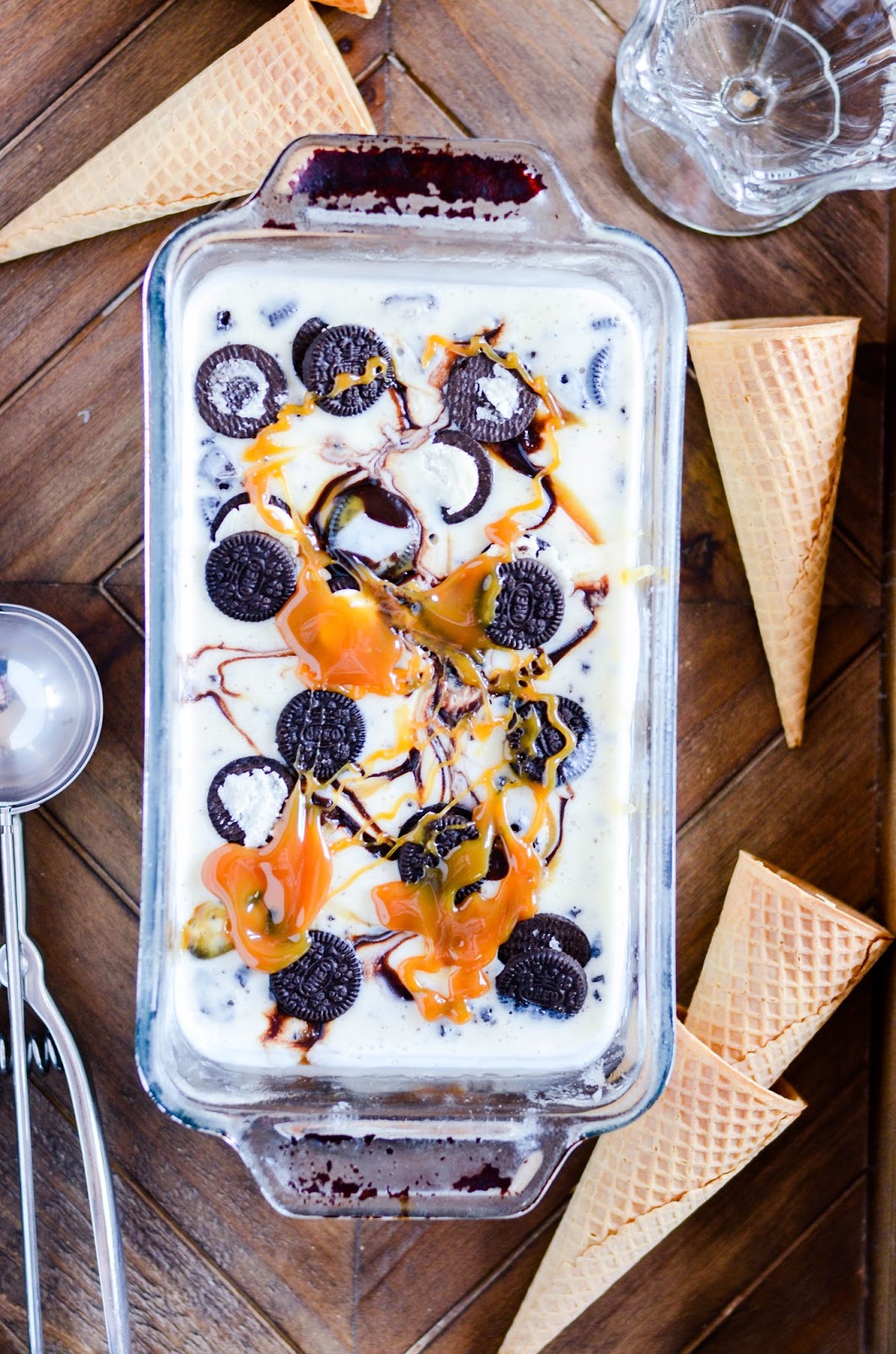 Cookies & Cream Salted Caramel Ice Cream (No Churn) Keat's Eats