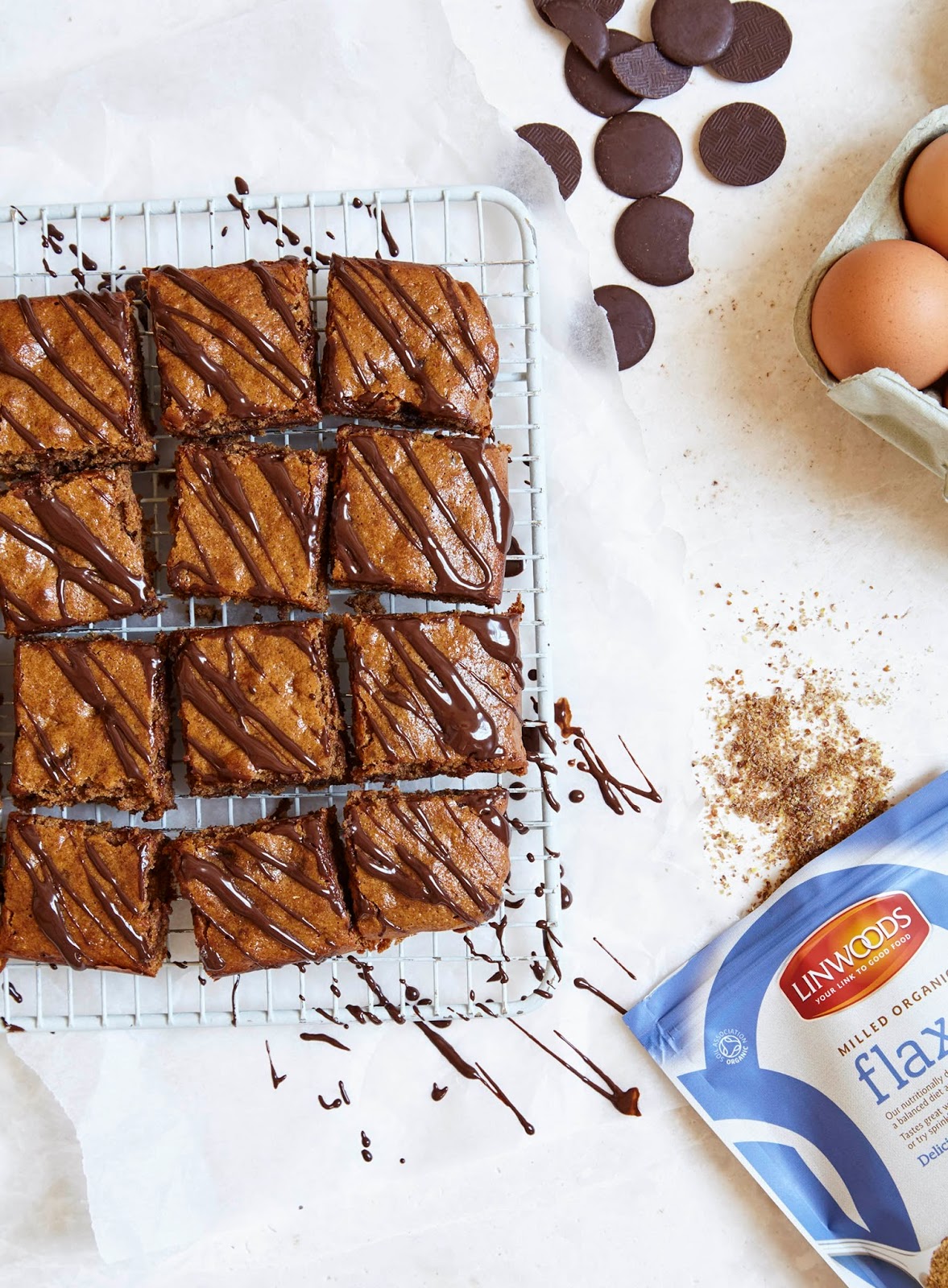 How To Make Chocolate Chip and Flaxseed Blondie Brownies