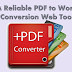 A Reliable PDF to Word Conversion Web Tool