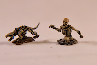 Skeletal dog and torso
