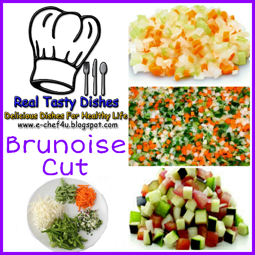 Different Types Of Vegetable Cuts Used In Kitchen By Chef