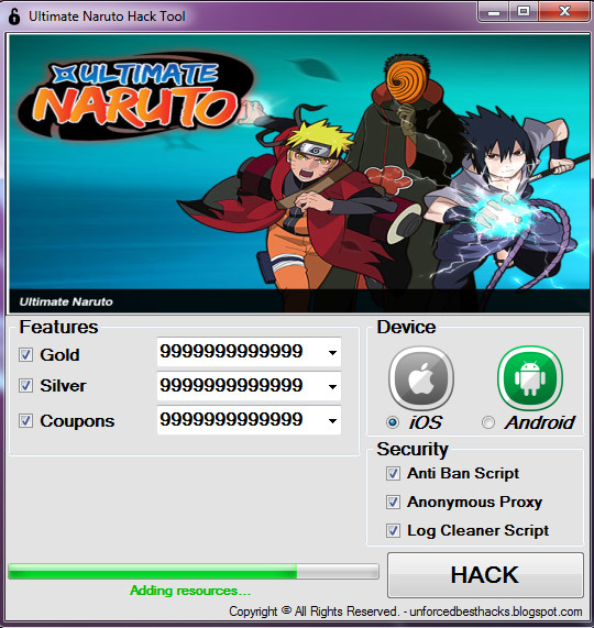 Ultimate Naruto Hack Tool No Survey FREE DOWNLOAD! Unforced Best Hacks