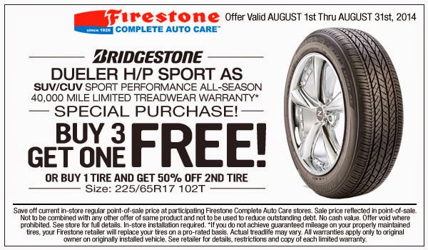Firestone Complete Auto Care Tire Rebates