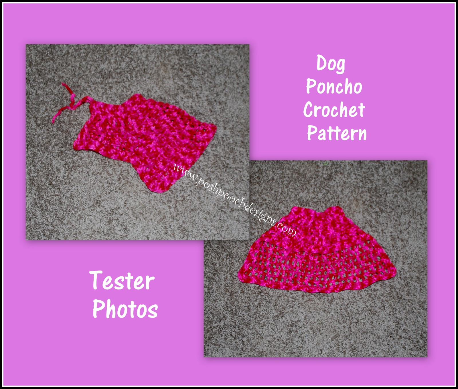 Posh Pooch Designs Dog Clothes Summertime Dog Poncho Crochet Pattern