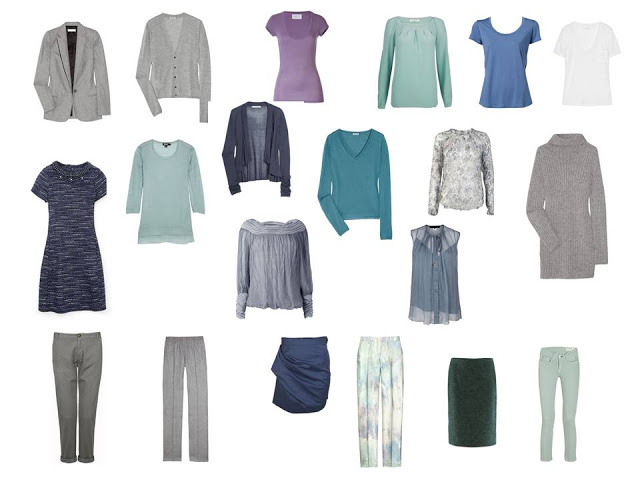 A capsule wardrobe of blue & grey, based on abalone shell jewelry | The ...