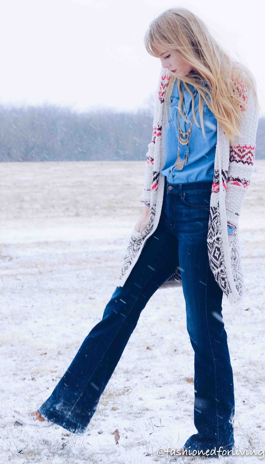 winter cowgirl boots outfit