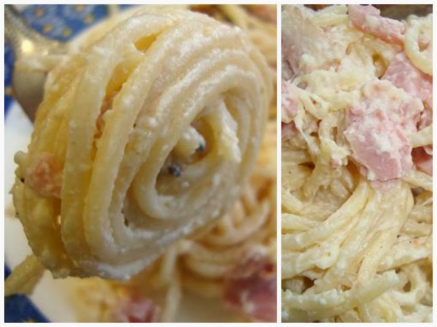 Spaguetti a la crema