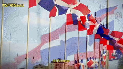 Resultado de imagen para bandera dominicana gif