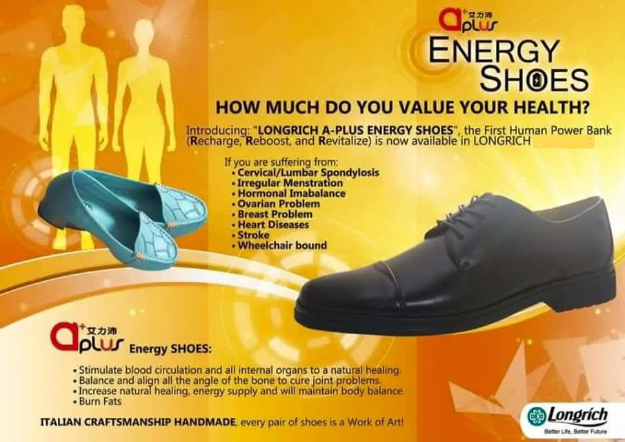 LONGRICH APLUS ENERGY SHOES FIRST HUMAN POWER BANK Longrich Grace