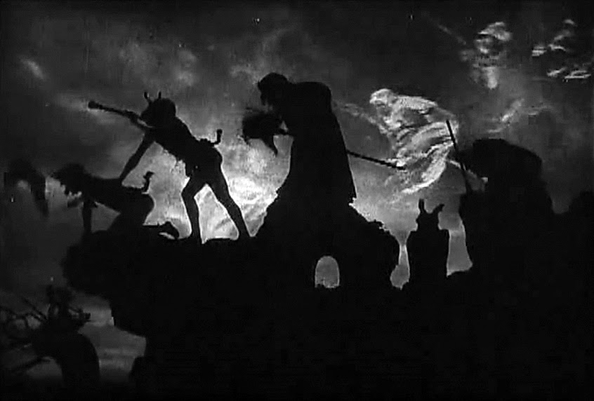 Curso de Humanidades Contemporáneas (edición XXXVII)  Las brujas en el cine.Fotograma de Häxan, donde se muestra el famoso vuelo de las brujas. Fuente: Terreurvision 