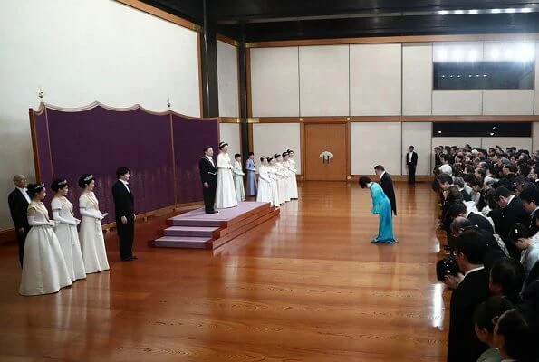 Emperor Naruhito, Emperor Masako, Crown Prince Akishino, Crown Princess Kiko, Princess Mako and Princess Kako, diamond tiara