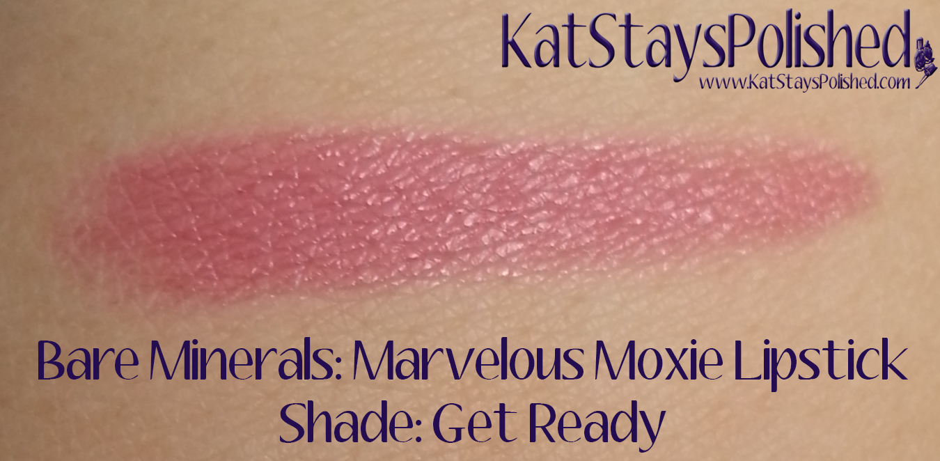 Ipsy Glam Bag: March 2014 - Bare Minerals Marvelous Moxie Lipstick - Get Ready | Kat Stays Polished