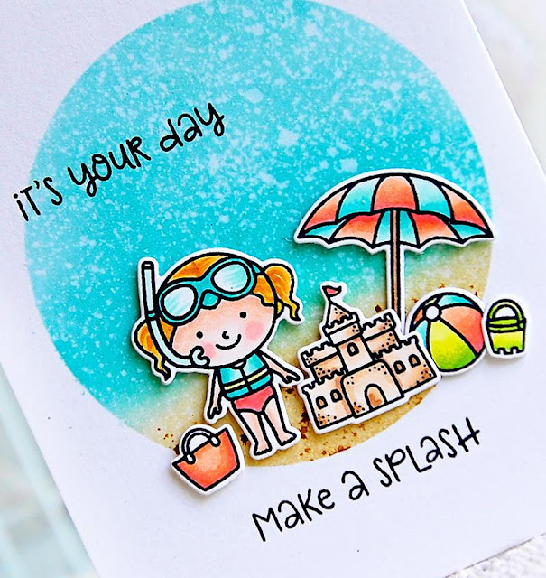 Sunny Studio Stamps: Beach Babies Summer Themed Cards by Kay Miller